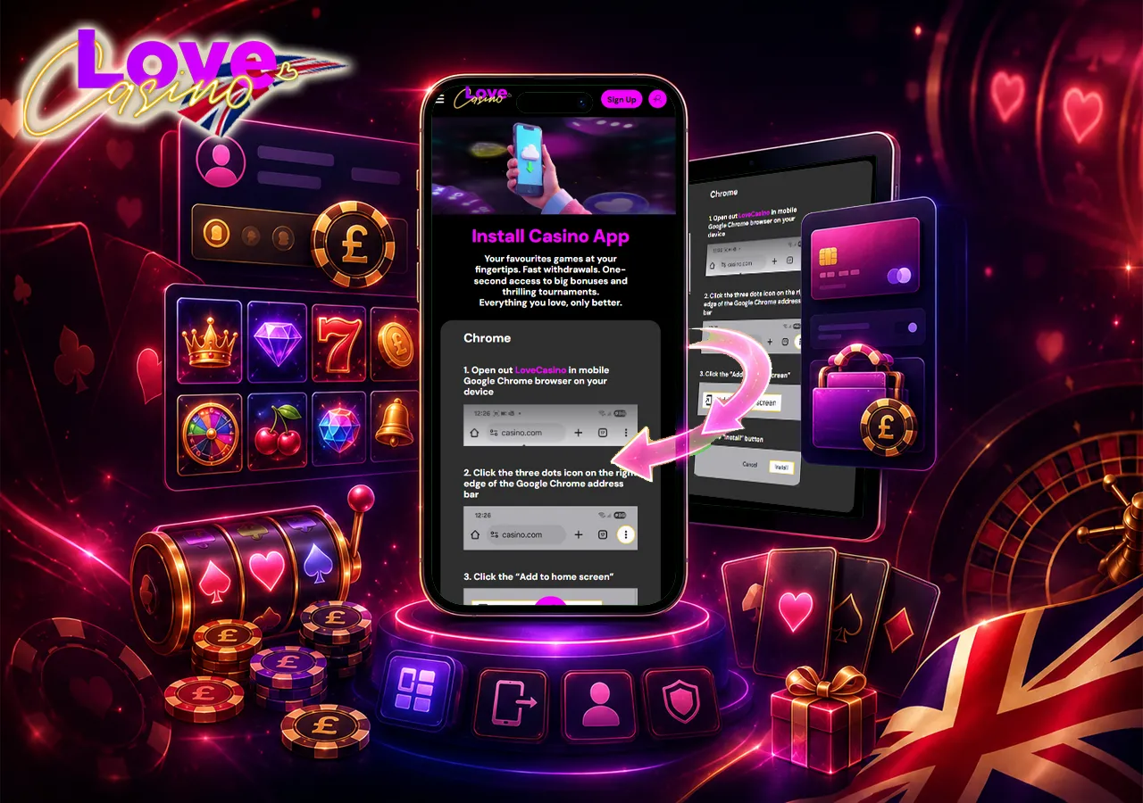 Mobile and tablet play presented as a flexible casino experience across screens