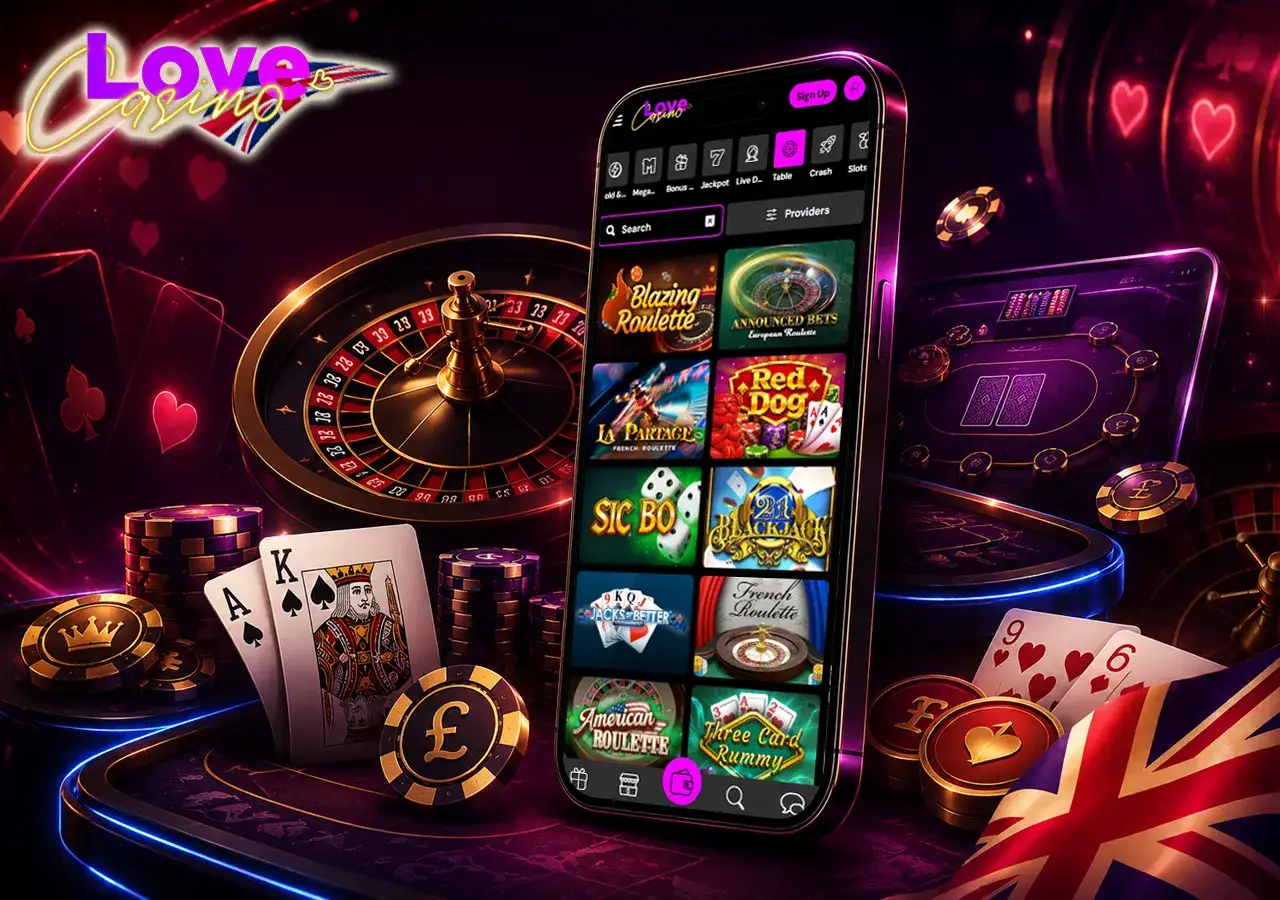 Classic table games shown with roulette, blackjack and a refined casino-table atmosphere